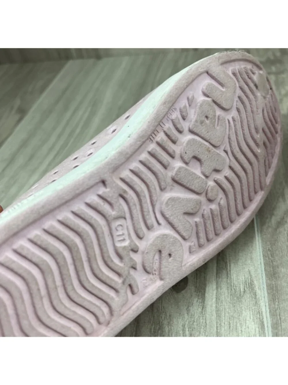 Native Jefferson Shoes Kids Toddler 11 Bio Bling Pink Glitter Slip On Waterproof